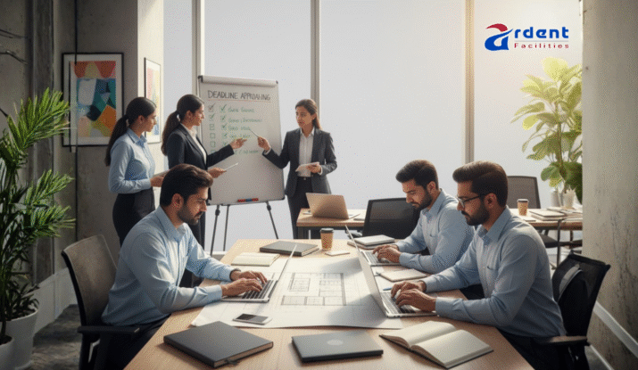 Skilled contract manpower Services team meeting project deadlines