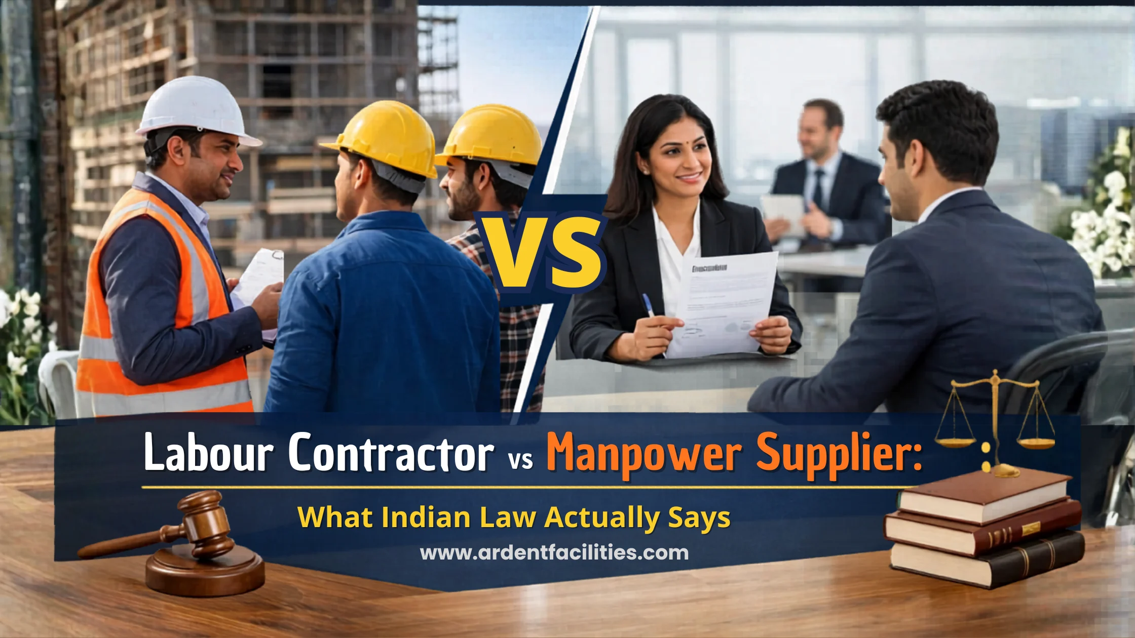 Labour contractor vs manpower supplier difference Indian law - Ardent Facilities