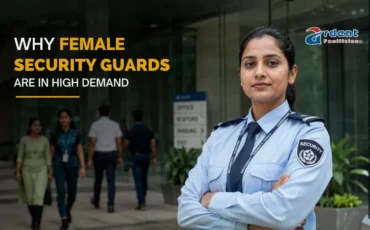 Female security guards managing industrial facility security in Gujarat