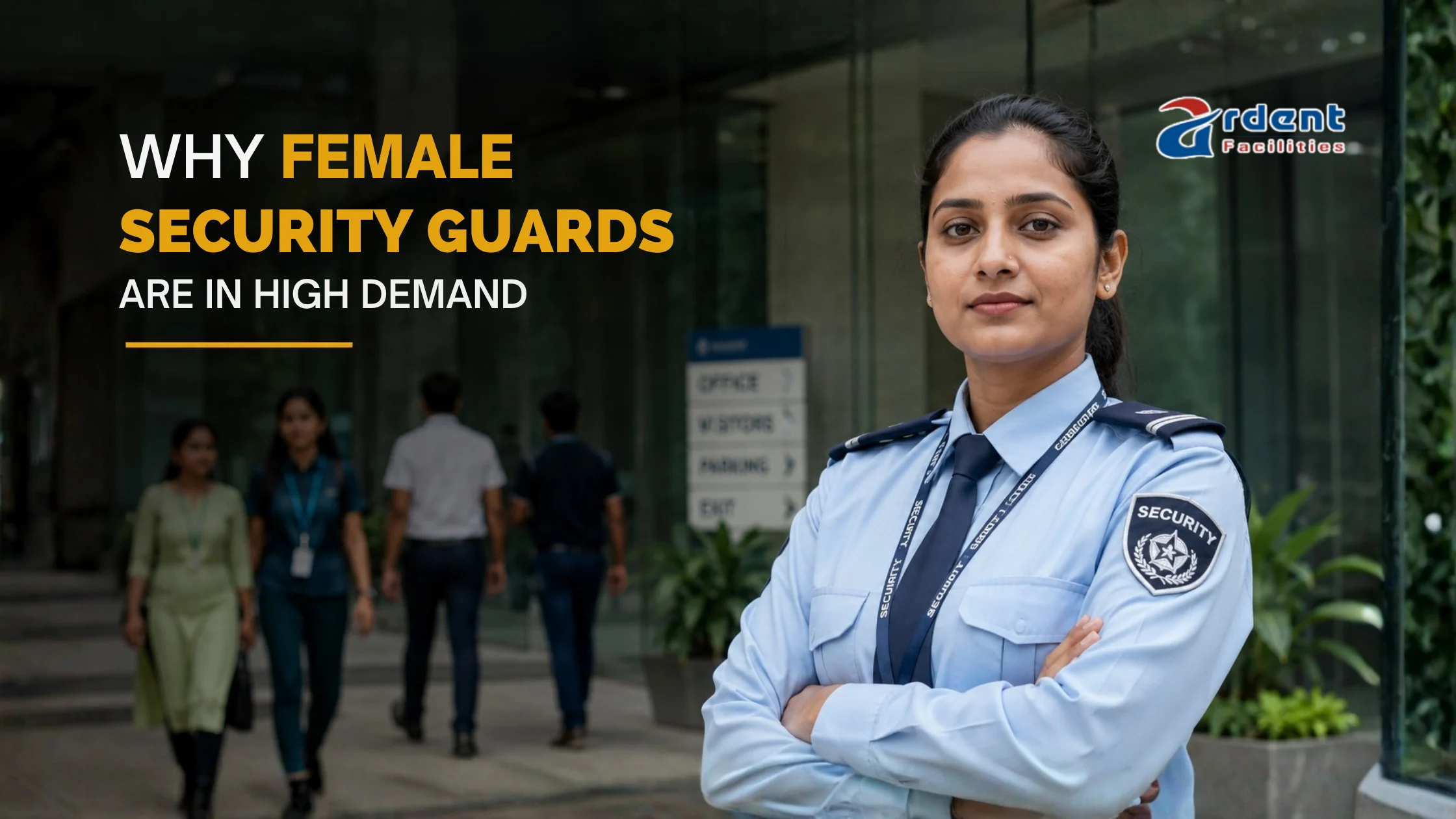 Female security guards managing industrial facility security in Gujarat