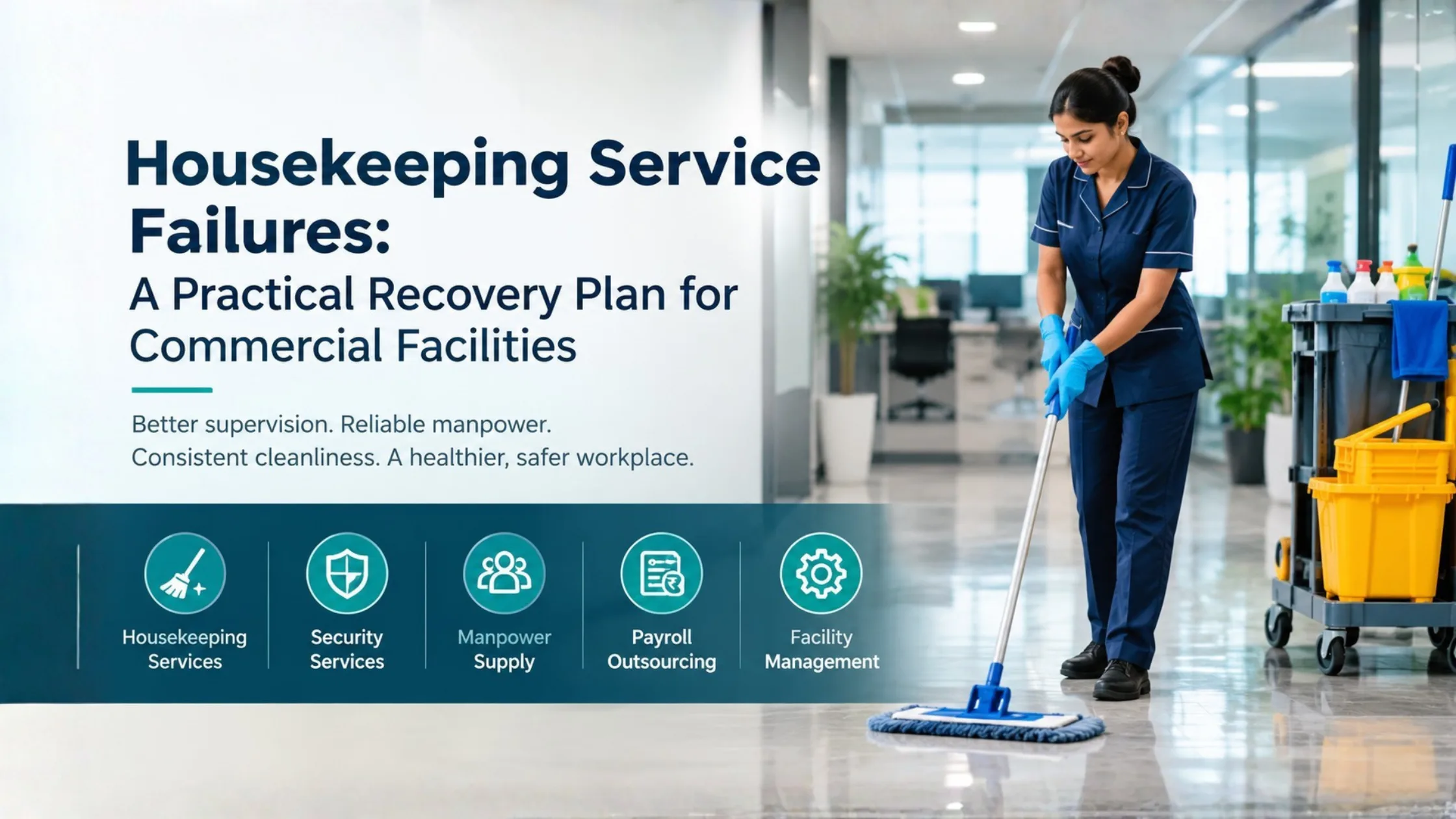 housekeeping service recovery plan timeline infographic